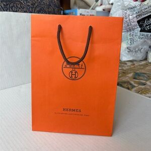 Hermes Orange Shopping Bag